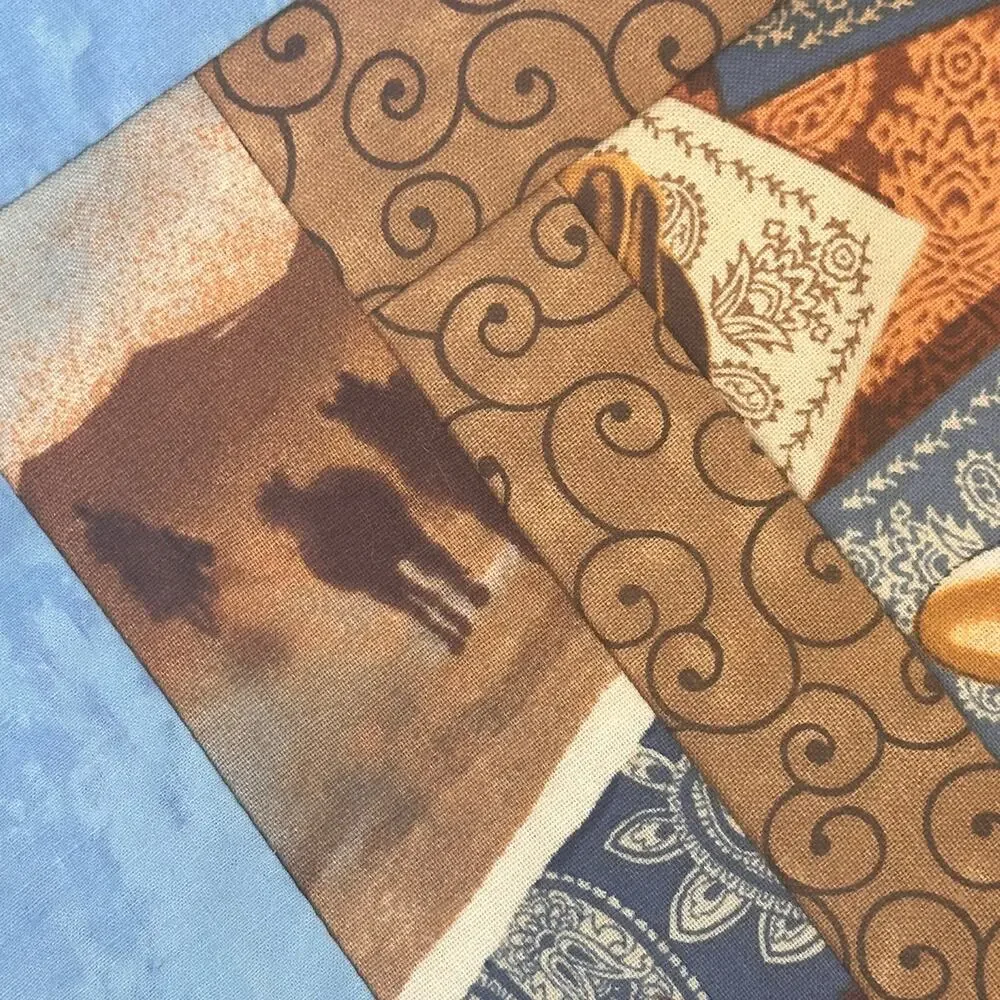 Rustic Cowboy Horse Ranch Diamond Table Runner
